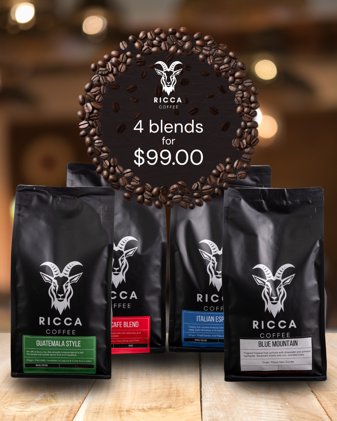 STARTER PACK: 4x 500g for $99